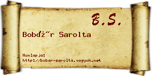 Bobár Sarolta névjegykártya